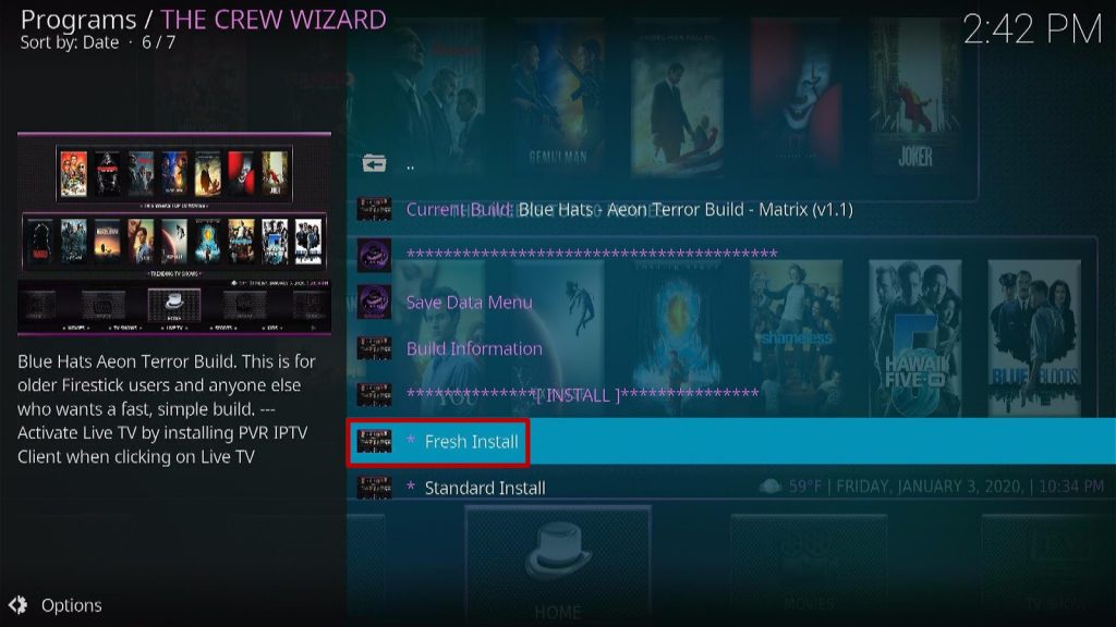 Step 28 Install Blue Hats Aeon Terror Build
