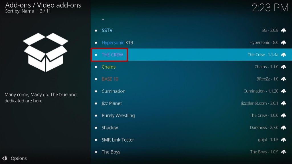 Step 19 How To Watch Live TV Using The Crew Kodi Addon