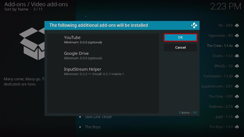 Step 21 How To Watch Live TV Using The Crew Kodi Addon