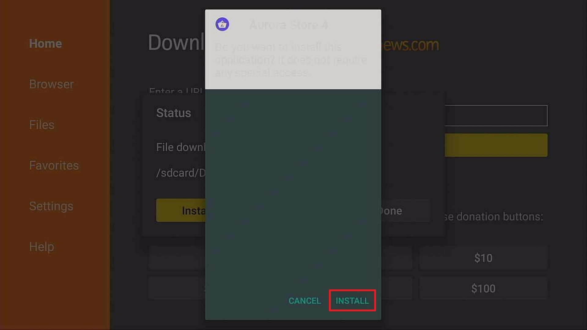 Step 13 Install Aurora App Store