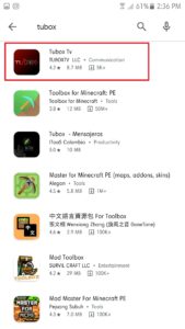 Tubox TV on Android 4