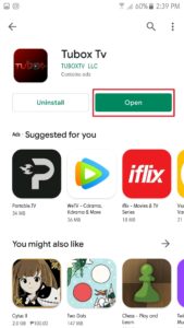 Tubox TV on Android 6