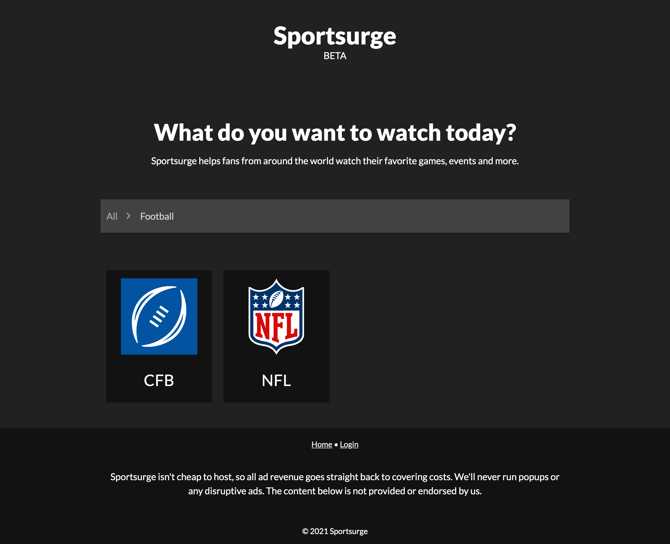 Sportsurge Selection