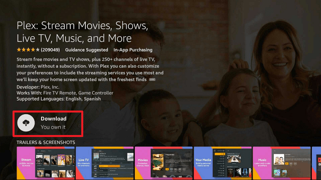 Install the Plex App on Firestick