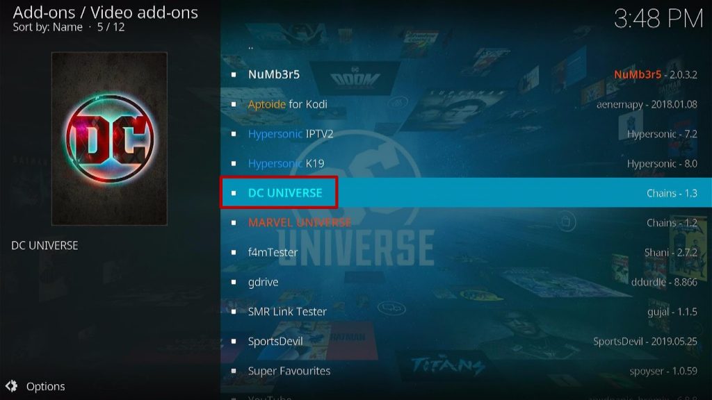 Step 18 How To Install DC Universe Kodi Addon