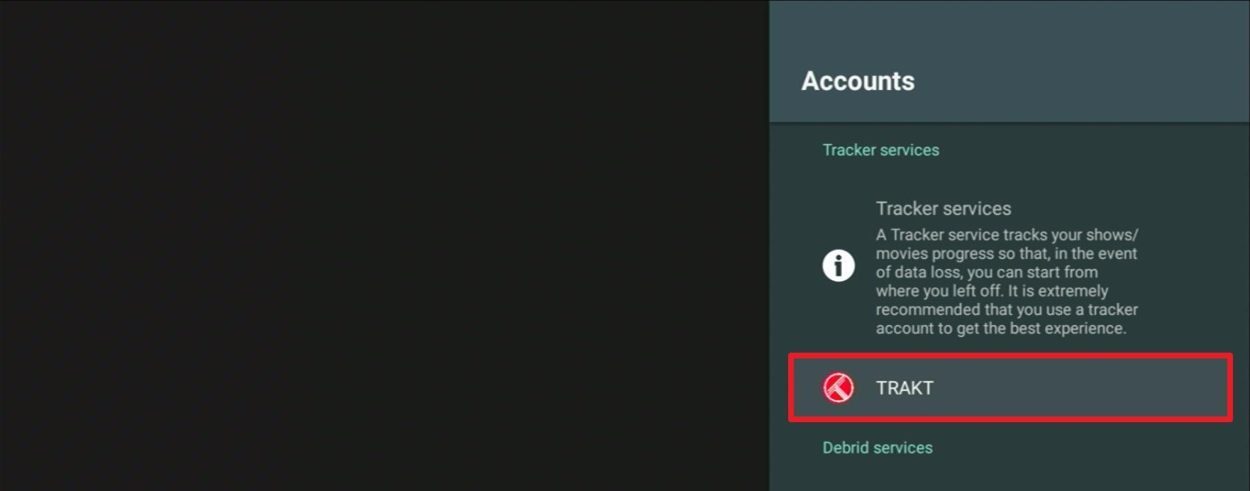 Install Weyd APK Trakt 1