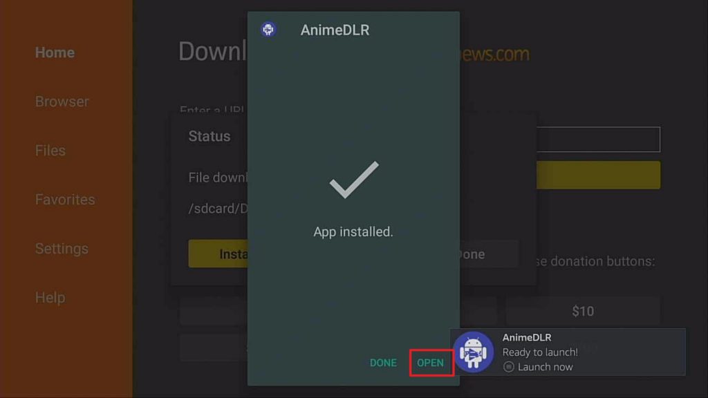 Step 14 Install AnimeDLR firestick