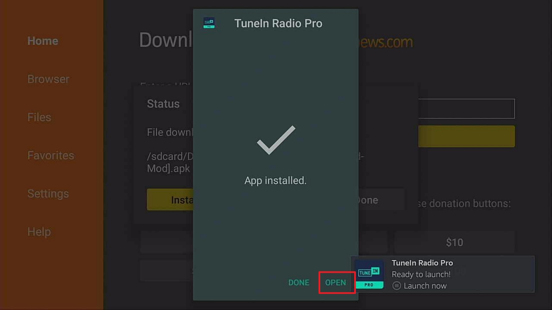 Step 14 Install TuneIn Radio Pro