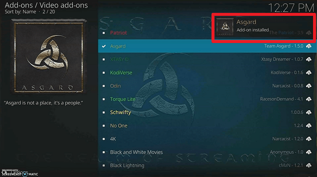 Install Asgards Kodi Addon 23