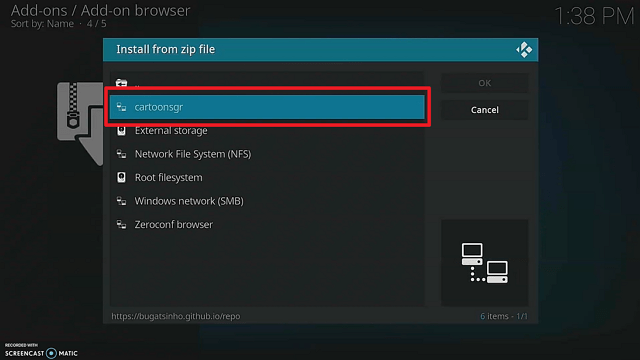 Install Cartoon GR Kodi Addon step 13