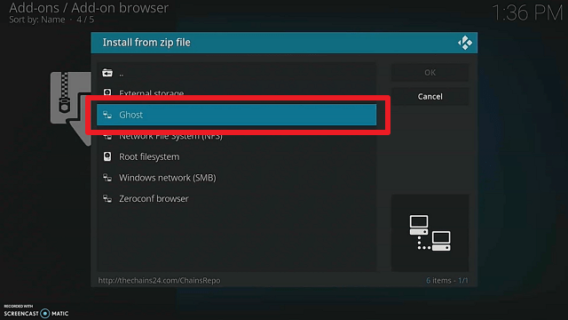Install Ghost Kodi Addon Step 14