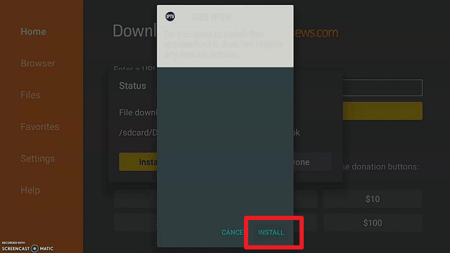 Install GSE Smart IPTV on Firestick step 15