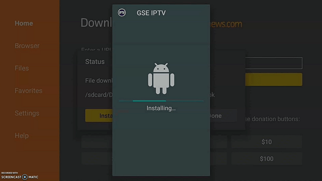 Install GSE Smart IPTV on Firestick step 15
