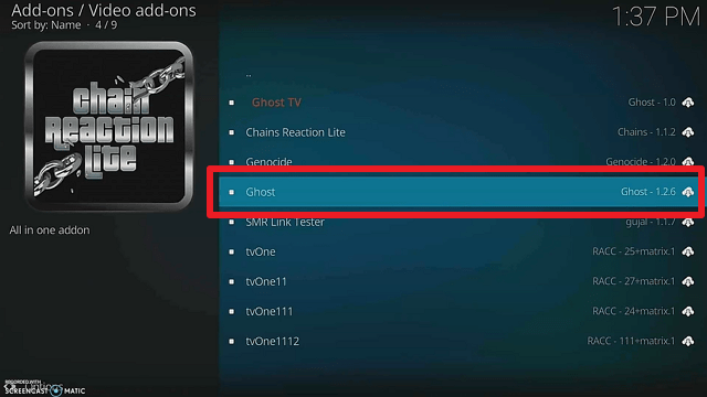 Install Ghost Kodi Addon Step 20