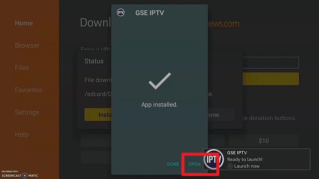 Install GSE Smart IPTV on Firestick step 16