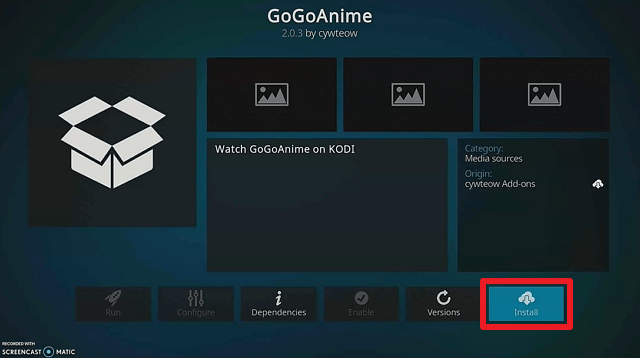Install GoGoAnime TV Kodi Addon step 20