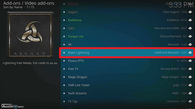 Install Black Lightning Kodi Addon 20