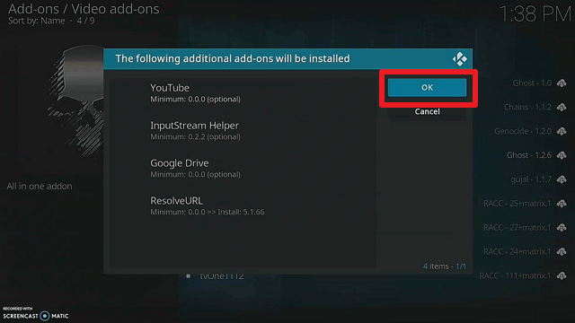Install Ghost Kodi Addon Step 22