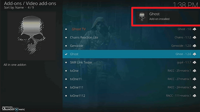 step 22Install Ghost Kodi Addon Step 23