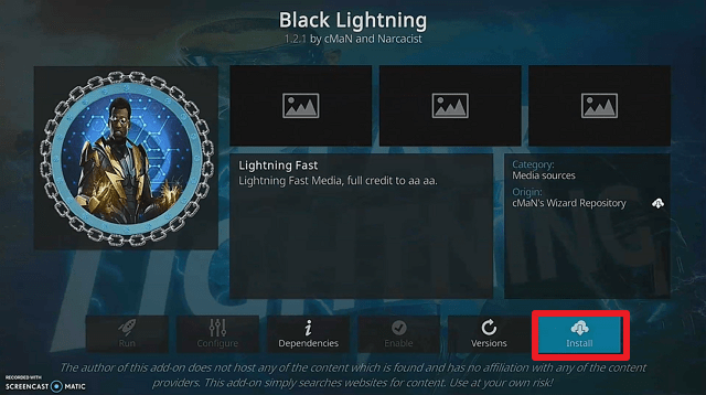 Install Black Lightning Kodi Addon 21