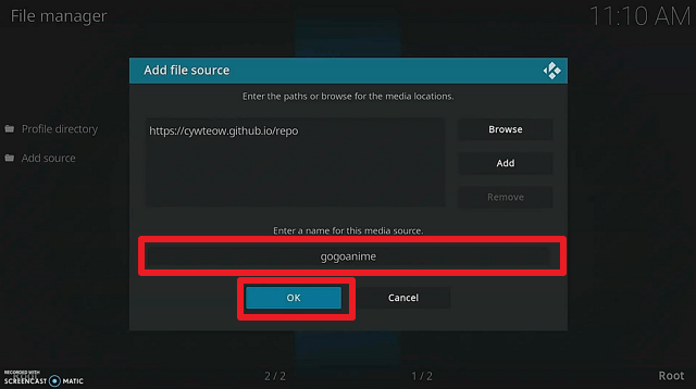 Install GoGoAnime TV Kodi Addon step 9