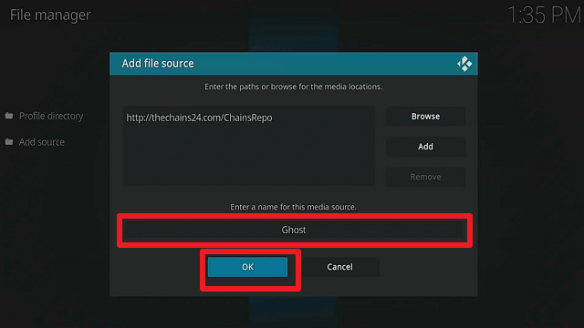Install Ghost Kodi Addon Step 9