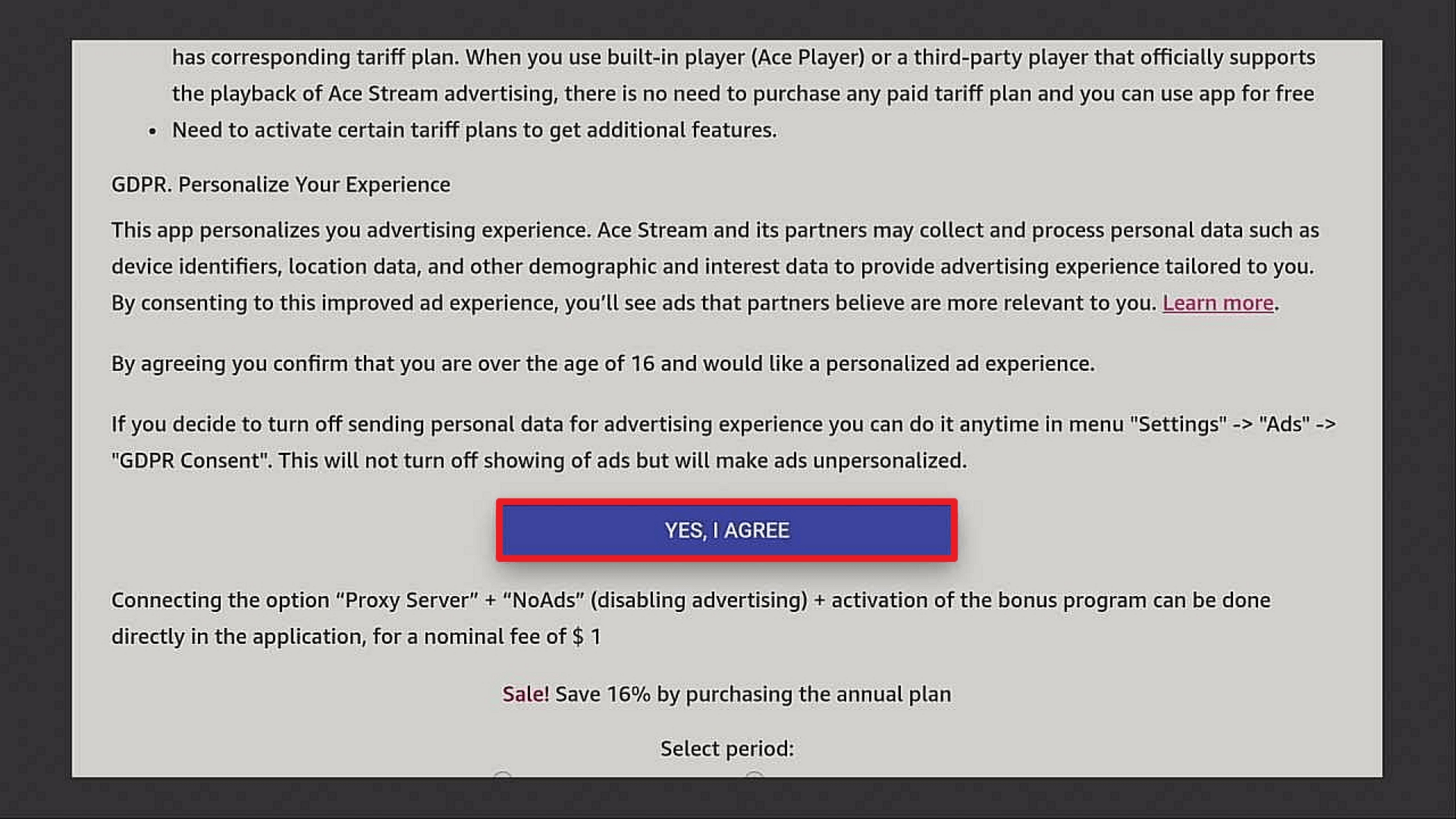Step 16 Install Ace Stream Engine