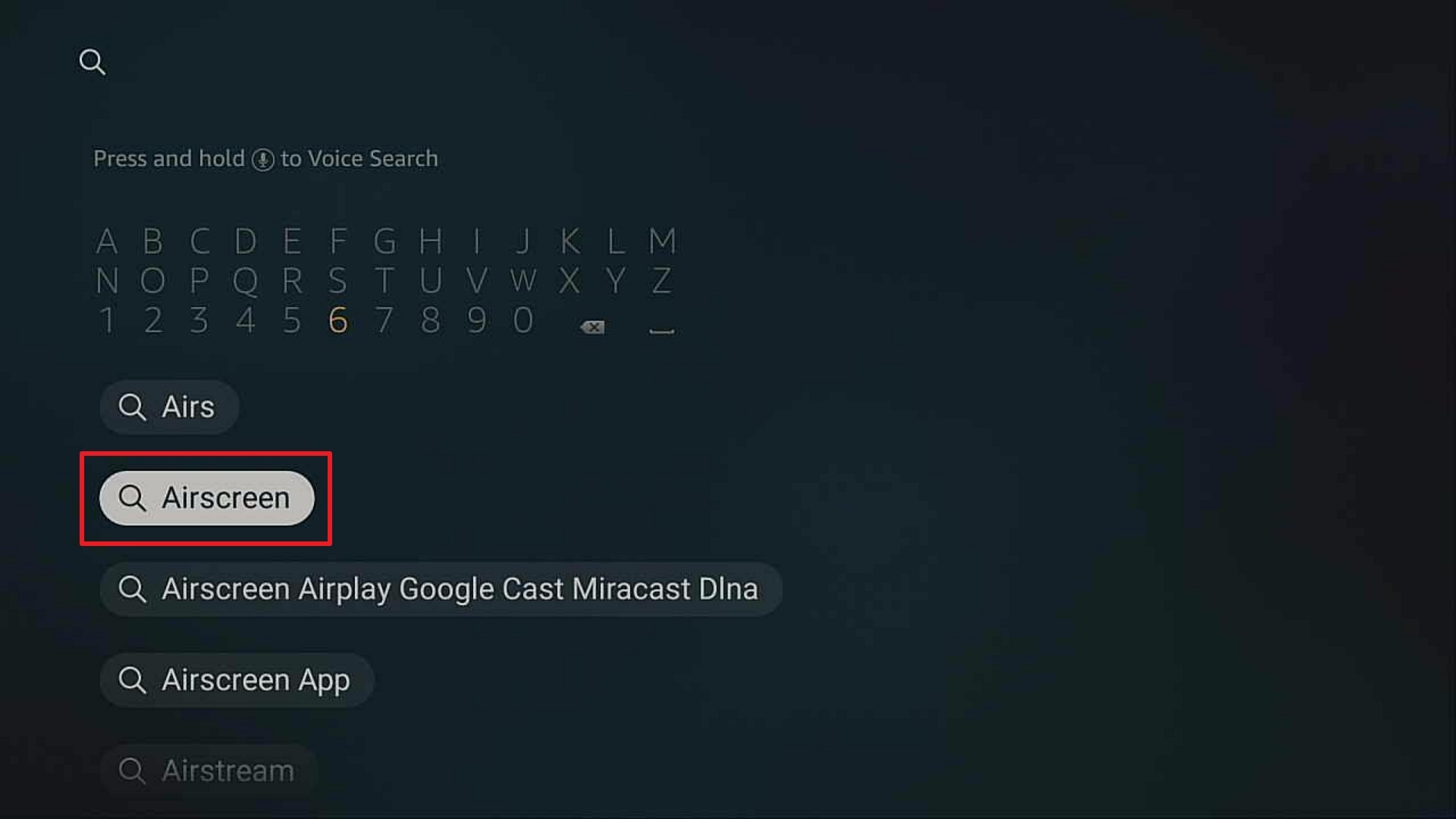 Step 2 Install Airscreen on firestick