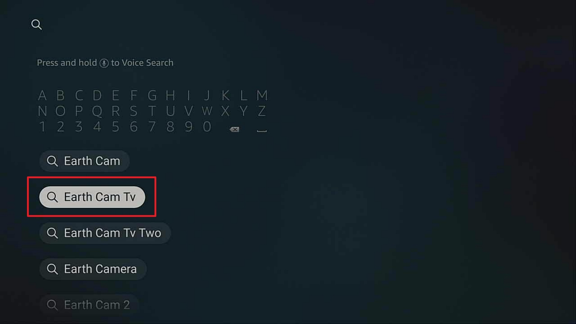 Step 2 Install EarthCam TV 2 on Firesrtick