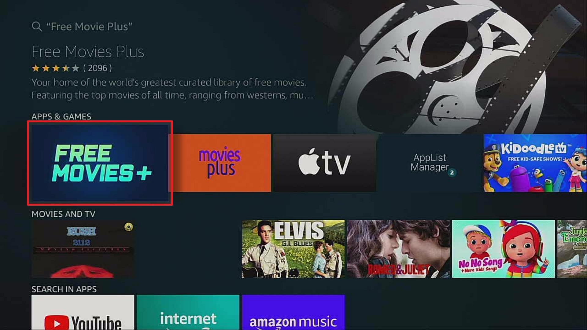 Step 3 Install Free movie plus