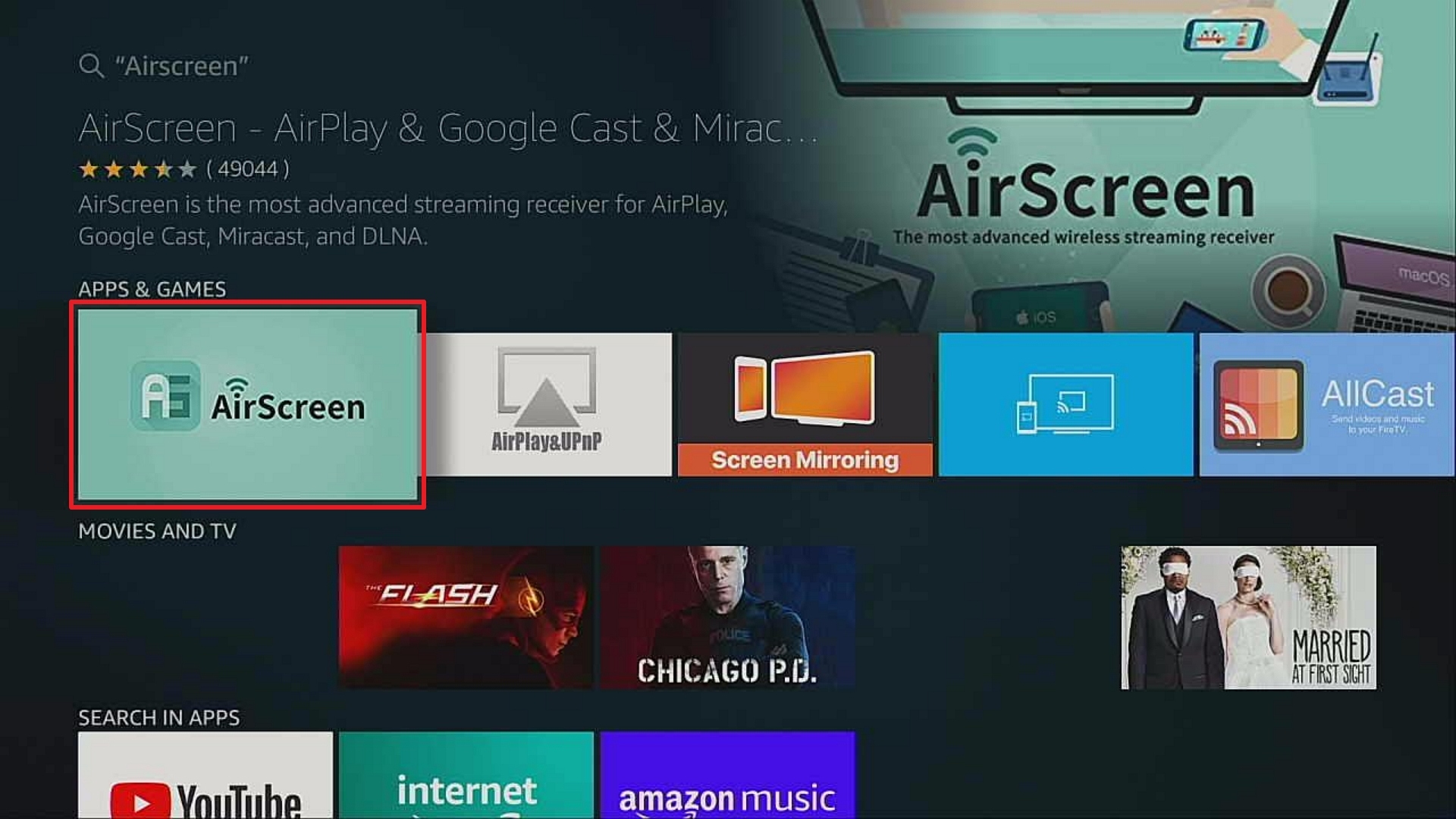 Step 3 Install Airscreen on firestick