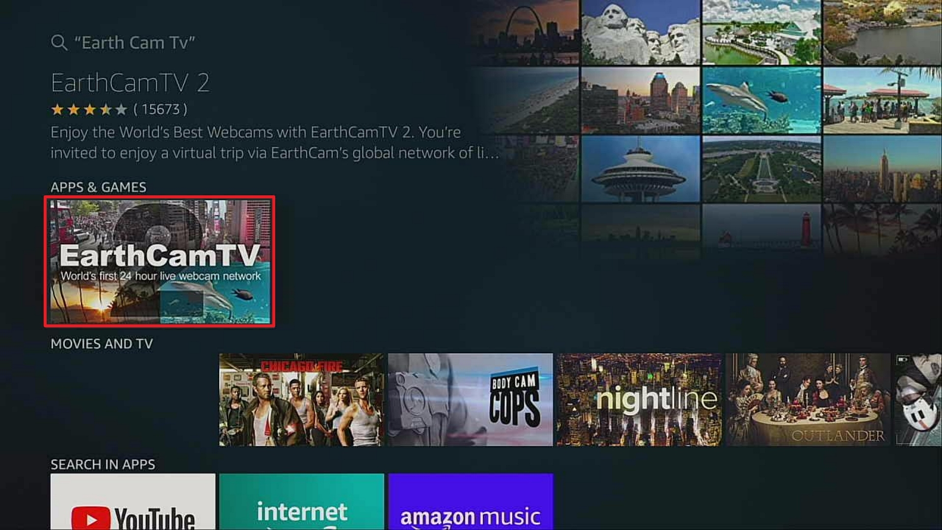 Step 3 Install EarthCam TV 2 on Firesrtick