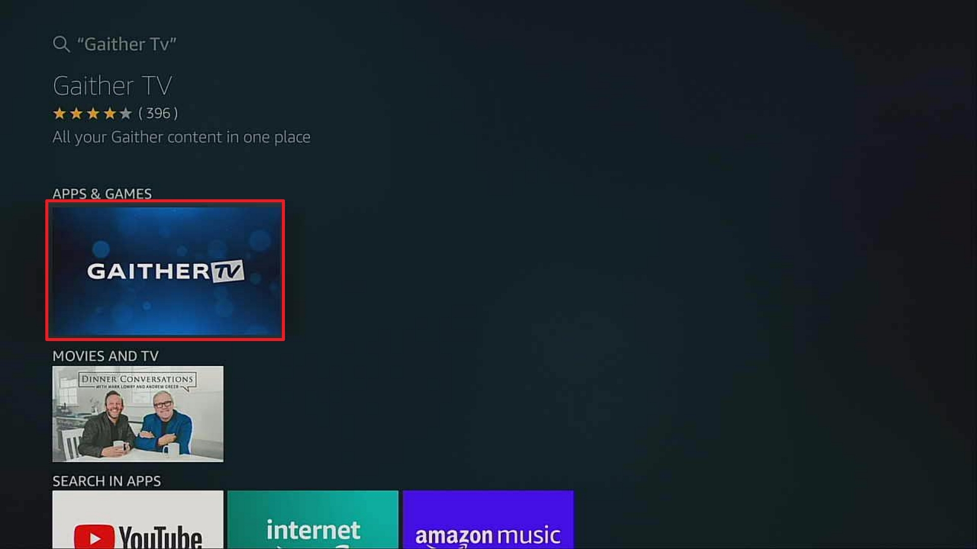 Step 3 Install Gaither TV App on Firestick with Screenshots
