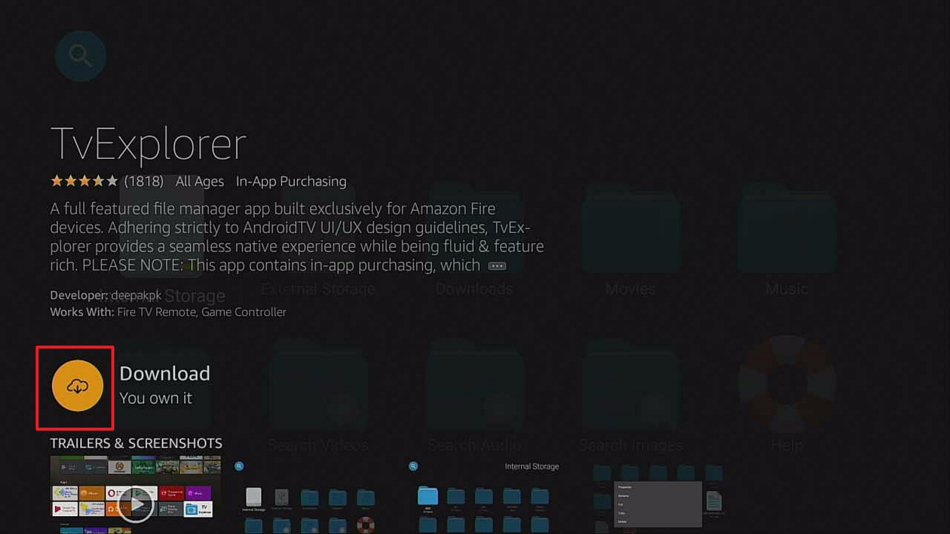 Step 4 Install TvExplorer On Firestick