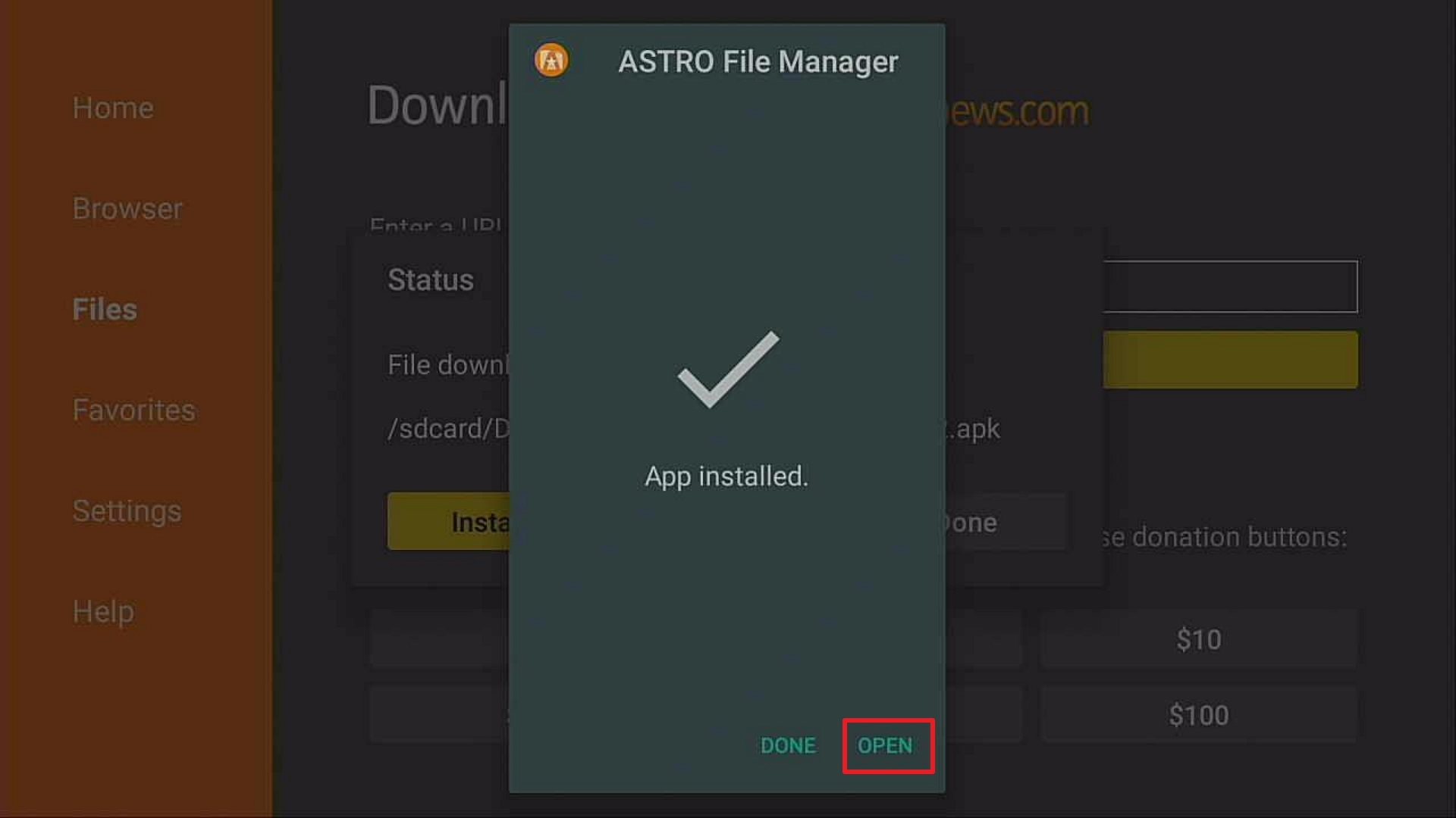 Step 14 Install Astro File Manager