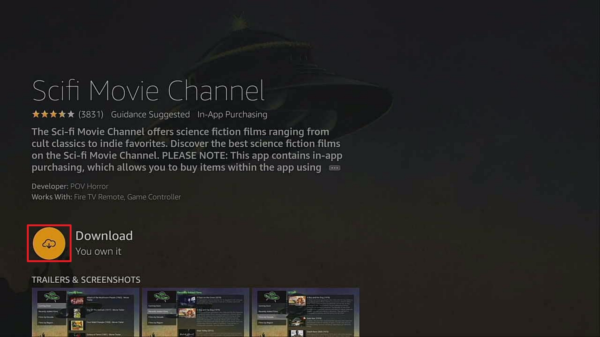 step 4 install scifi movie channel