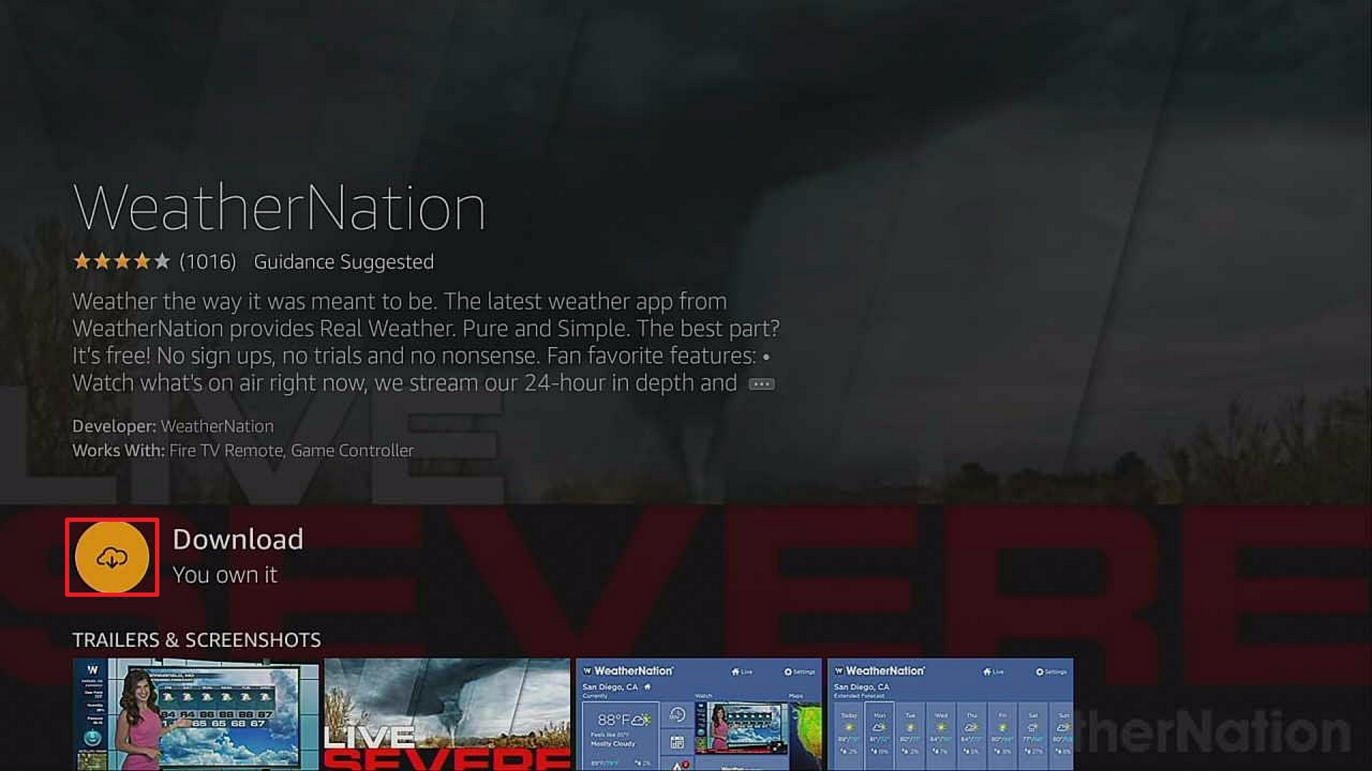 Step 4 install Weather Nation.