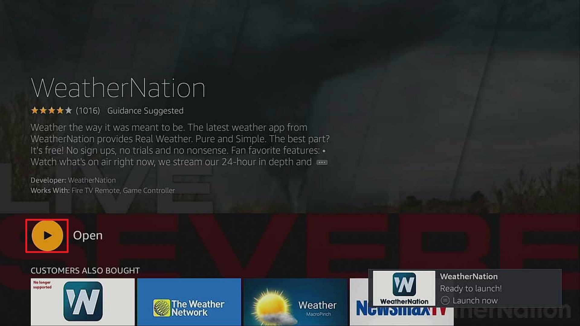 Step 5 install Weather Nation.