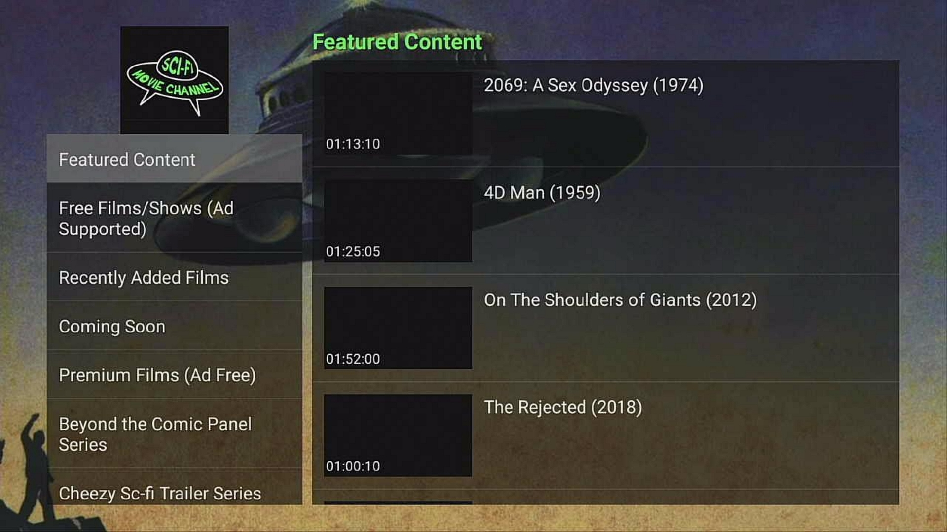 step 7 install scifi movie channel