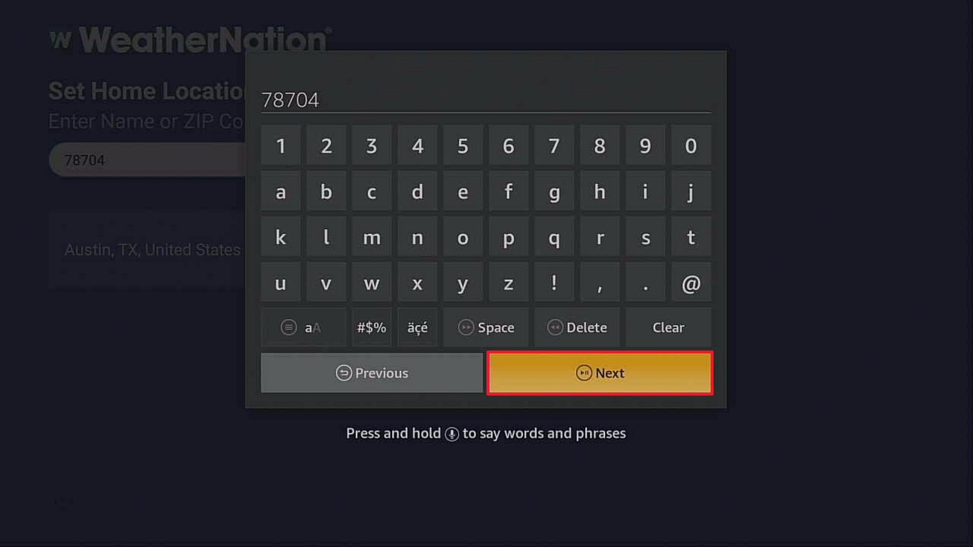 Step 7 install Weather Nation.
