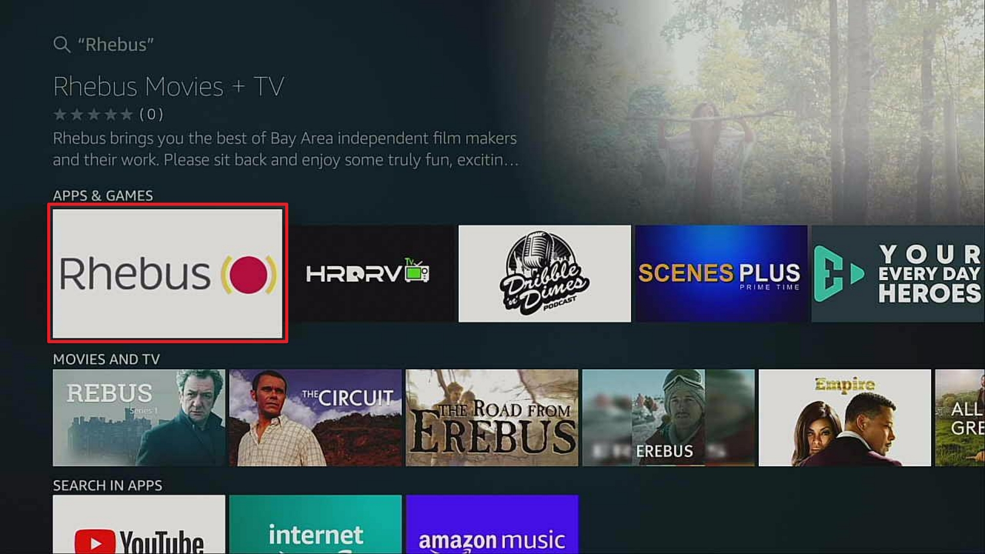 Step 3 Install Rhebus Movies + TV App On Firestick