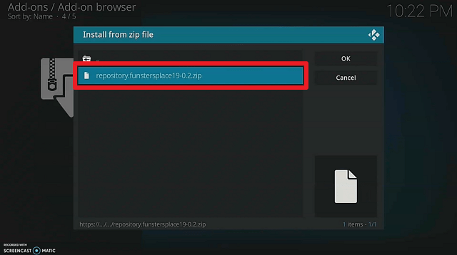 Install Franks Kodi Build step 14