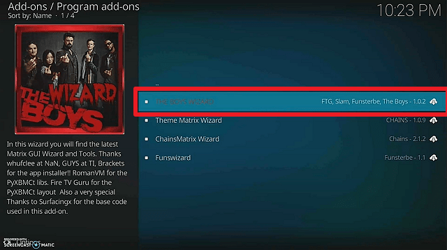 Install Franks Kodi Build step 19