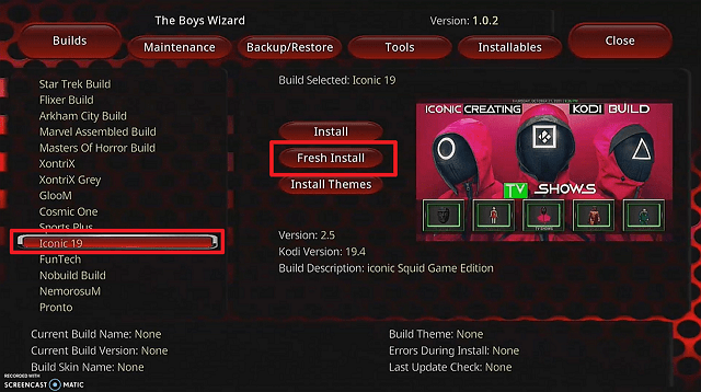 Install IConic Build step 24
