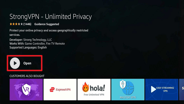 Install StrongVPN on a Firestick step 5