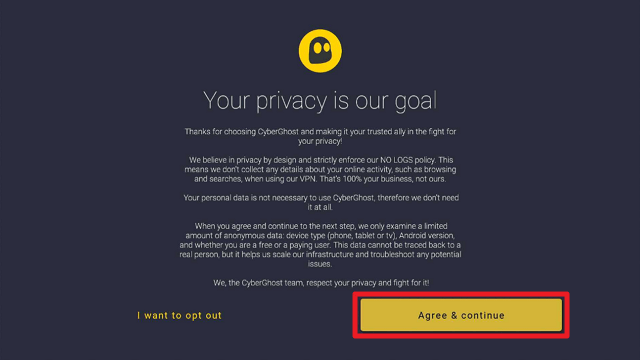 Install CyberGhost VPN On A Firestick step 6