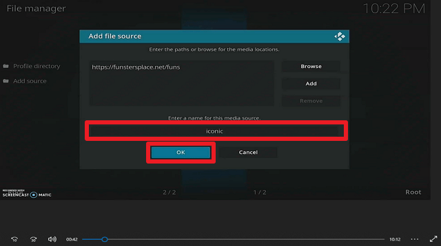 Install IConic Build step 9