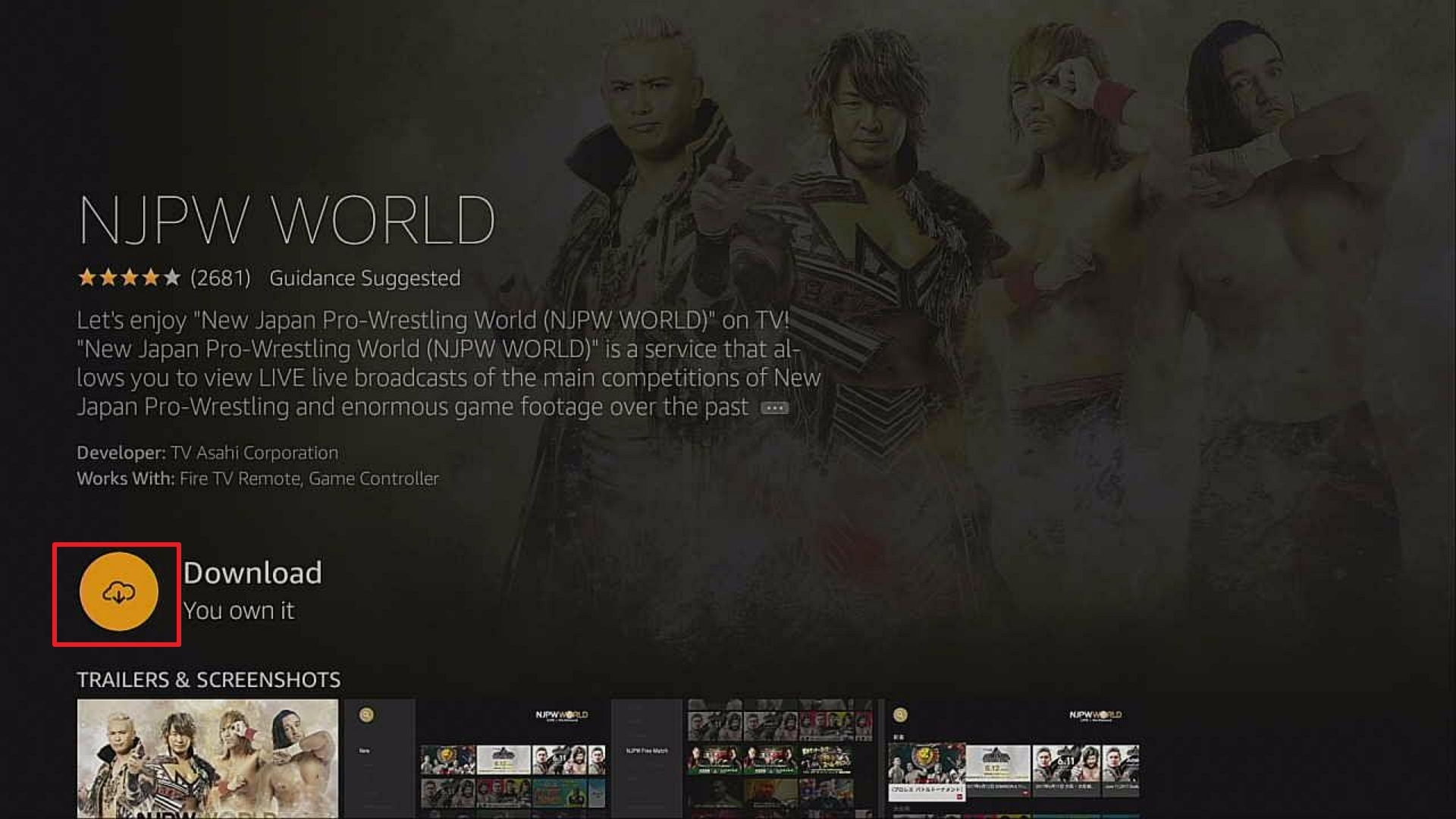 Step 4 Install NJPW World on Firestick
