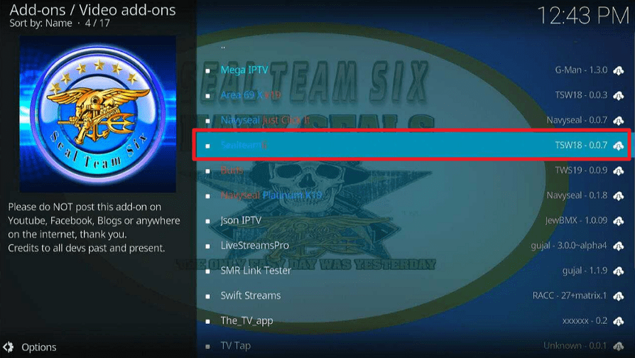 Sealteam6 Kodi Addon