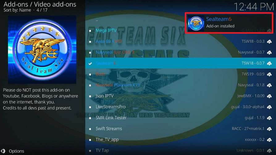 Sealteam6 Kodi Addon
